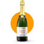 Champagne_mariage_etiquette_personnalisée_florale